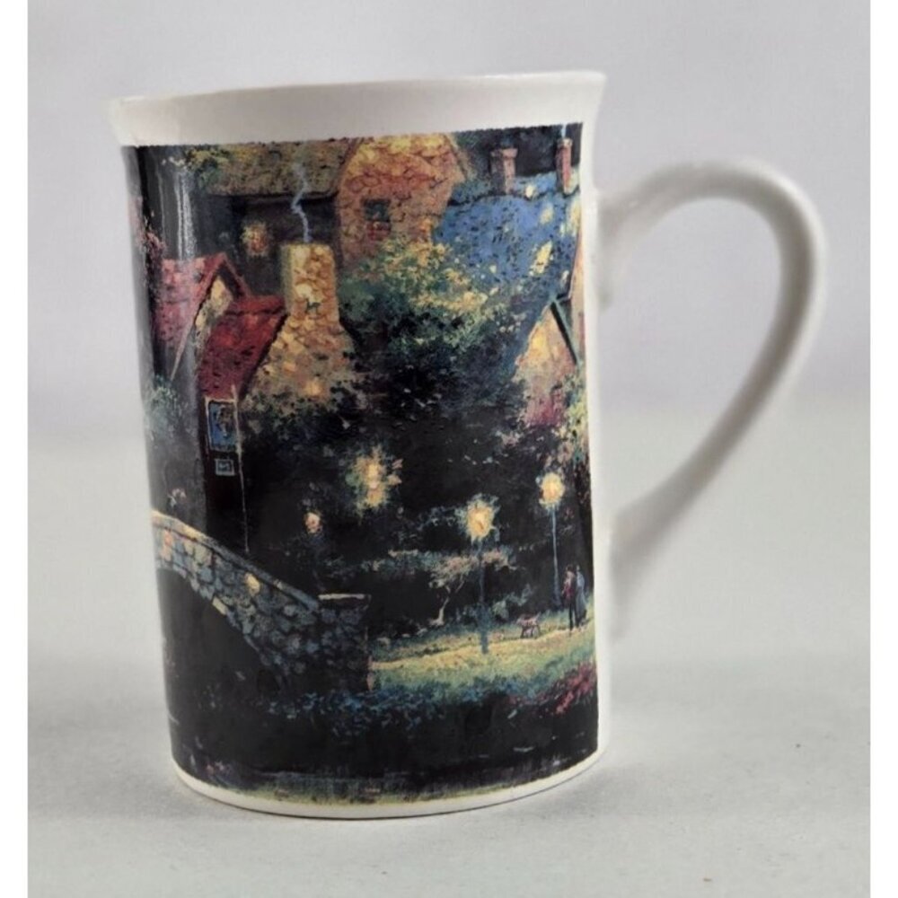 Vtg 1995 Lamplight Village Ceramic Coffee Mug 1995 Artist Thomas Kinkade - Picture 8 of 14